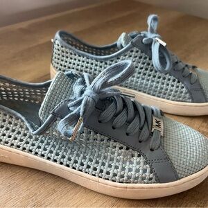 Michael Kors Women's Blue Woven Sneakers